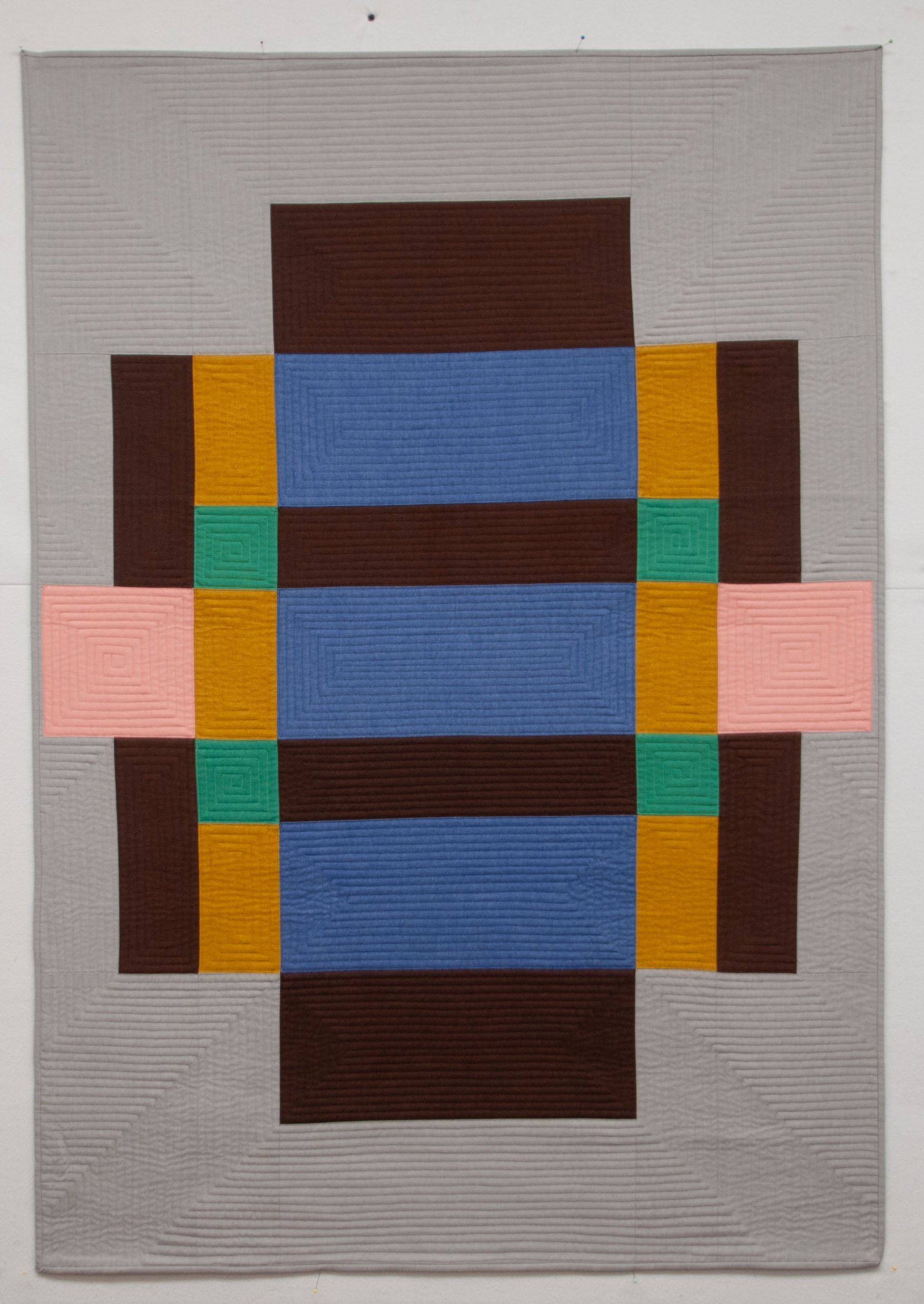 Built to Last
52” x 36”
Machine stitched fabrics