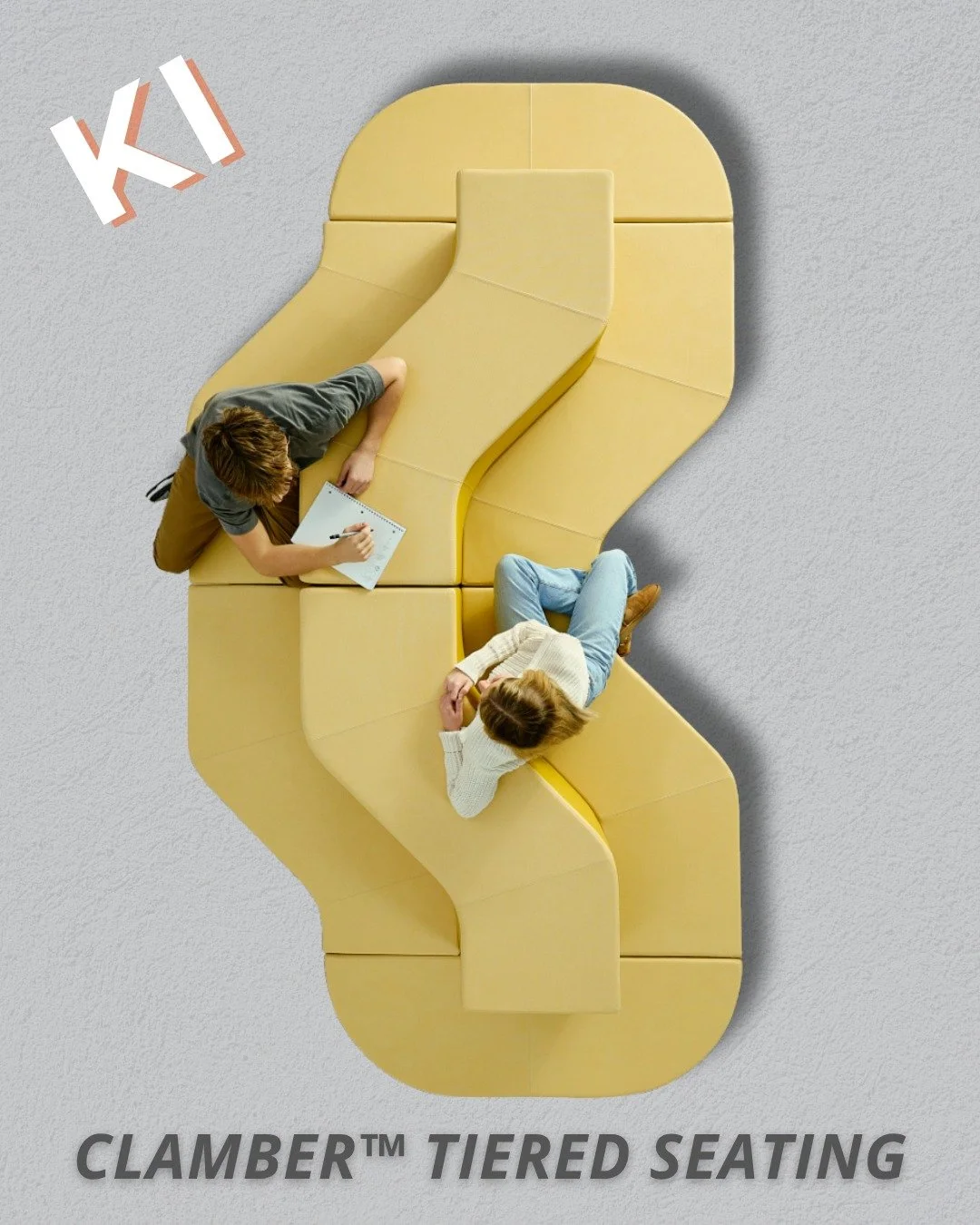 Have some fun with seating arrangements. We dare you. 

🔗 Explore Clamber&trade; Tiered Seating using the link in bio!