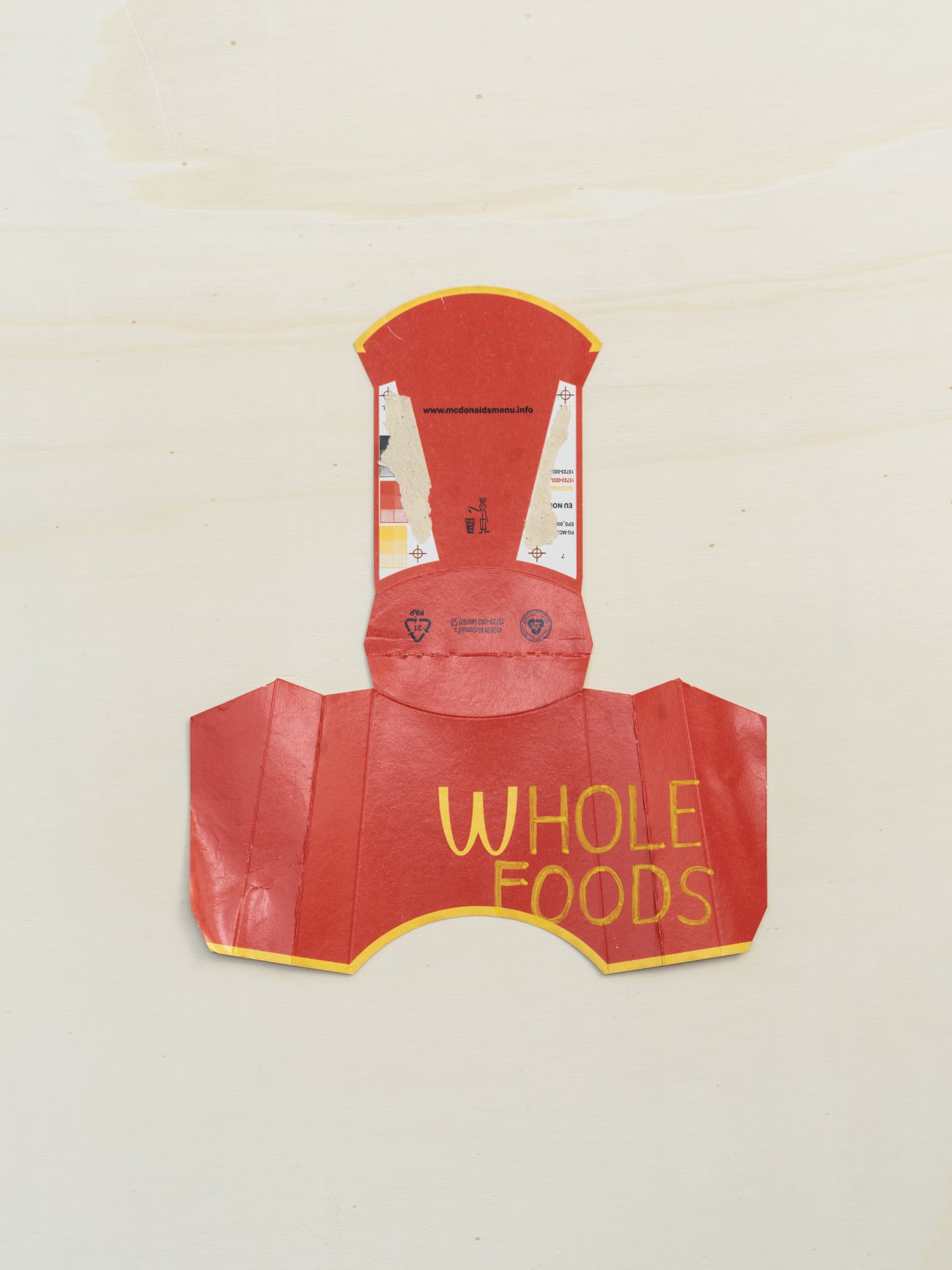 Acrylic paint marker on packaging