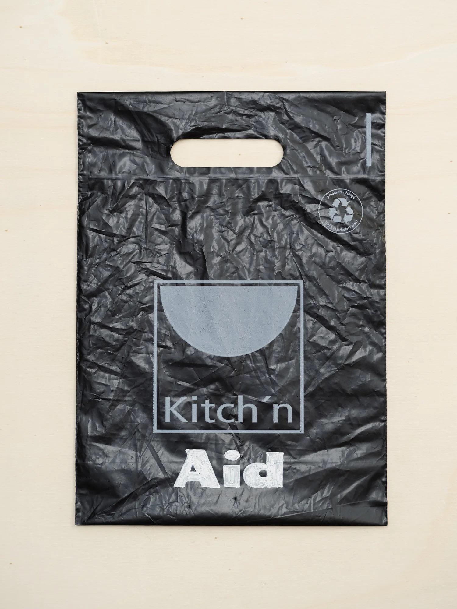 Acrylic paint marker on shopping bag