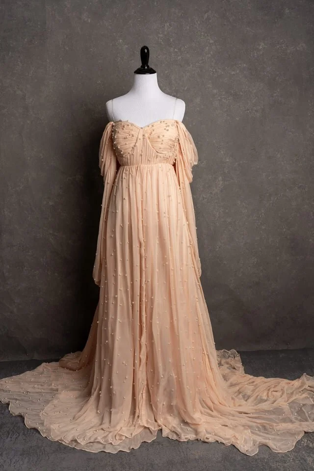 GODNESS PEARL GOWN (PEACH)