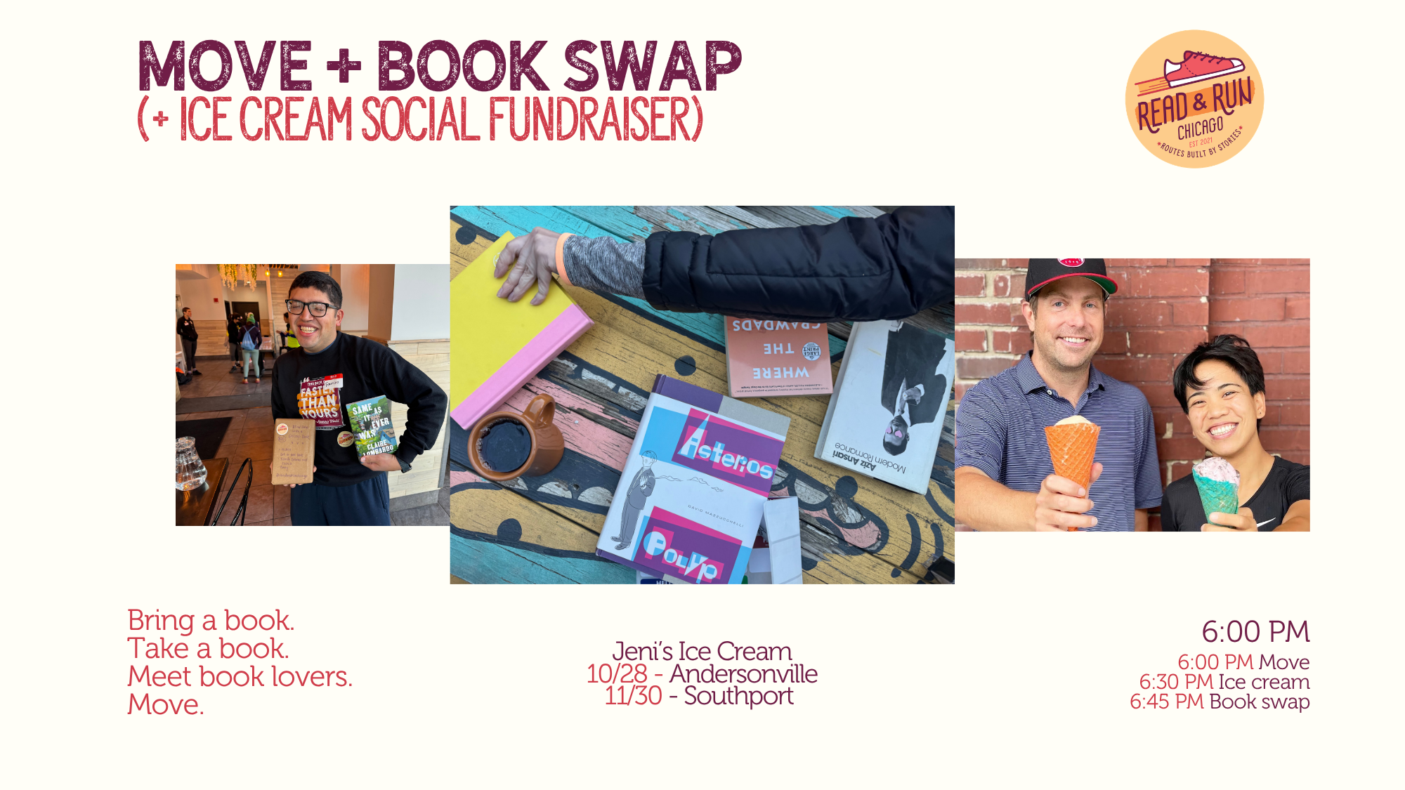 Move + Book Swap (at Ice Cream Social Fundraiser)
