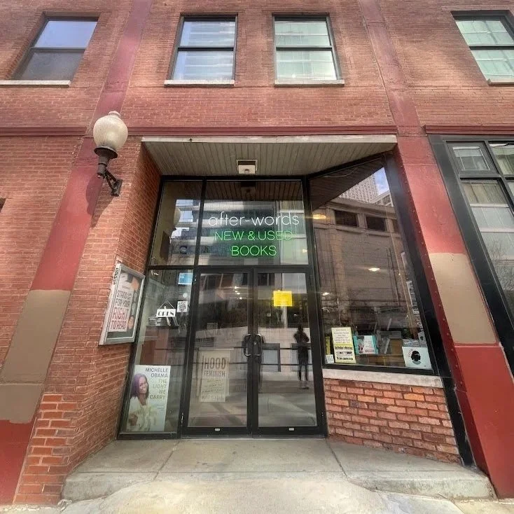 storefront of after-words bookstore in Chicago's Loop