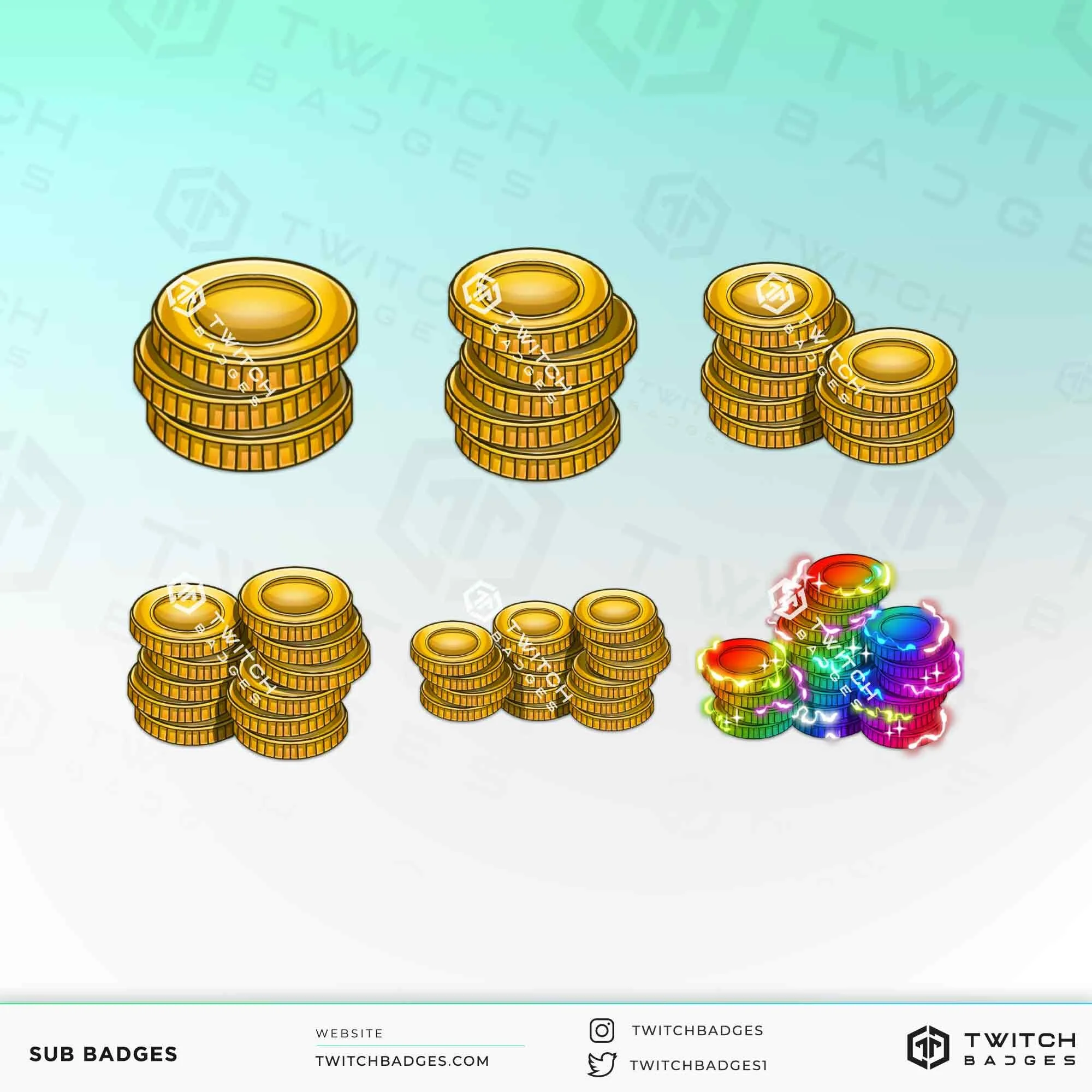 Coins Twitch sub badges