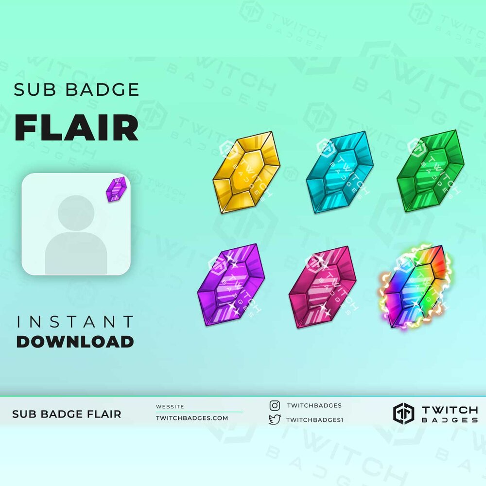 Twitch Sub Badge Flair Laurel Wreath Flair (Instant Download) 