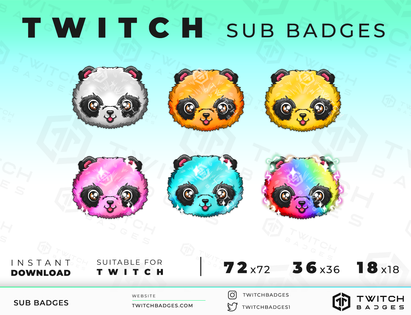 Panda Twitch sub badges