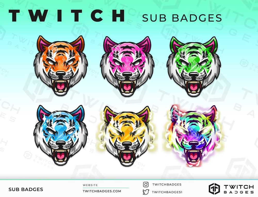 500+ Free & Premium Twitch Badges