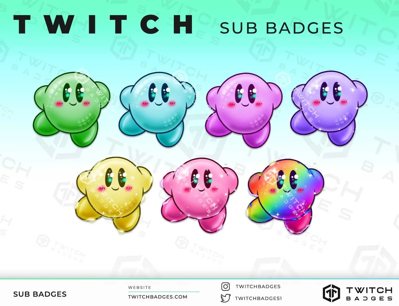 Anime Bubble Twitch sub badges