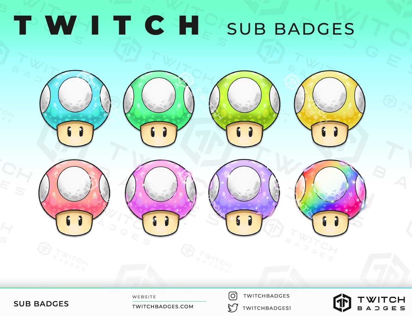 Kunai Twitch Sub Badges 12Pack  StreamersVisuals