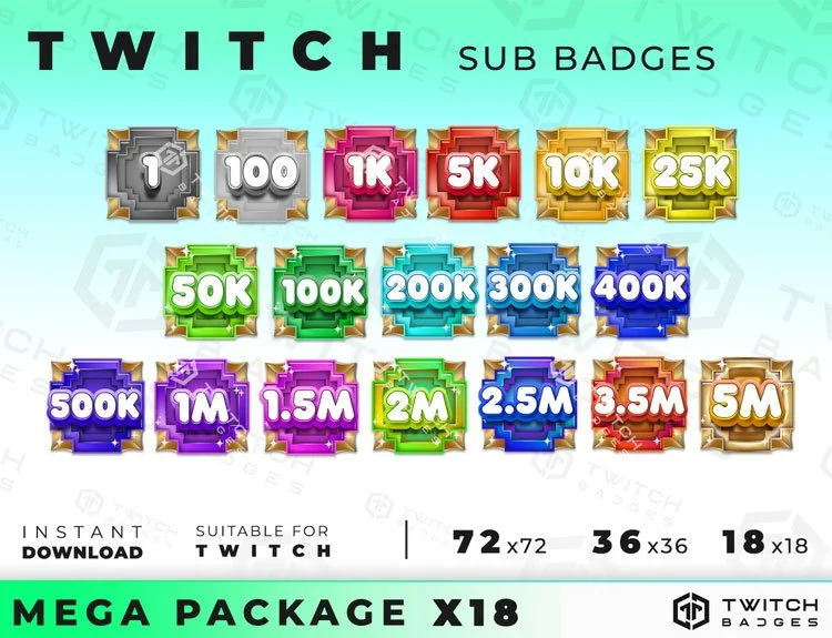 Elephant Twitch sub badges