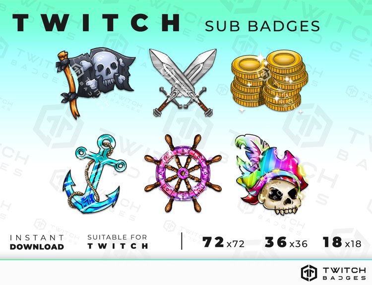 500+ Free & Premium Twitch Badges