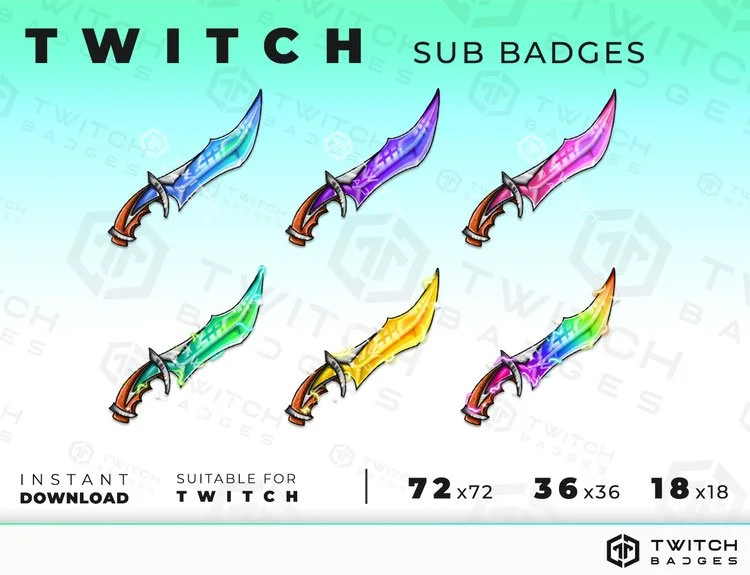 Knife Twitch sub badges