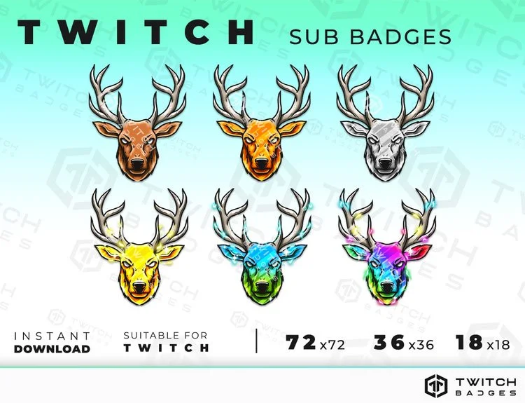 Deer Twitch sub badges