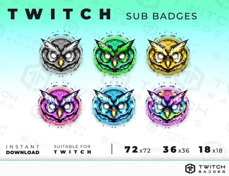 Owl Twitch sub badges