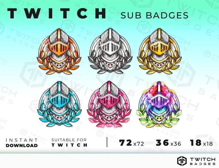 Create custom twitch badges by Knightartist86
