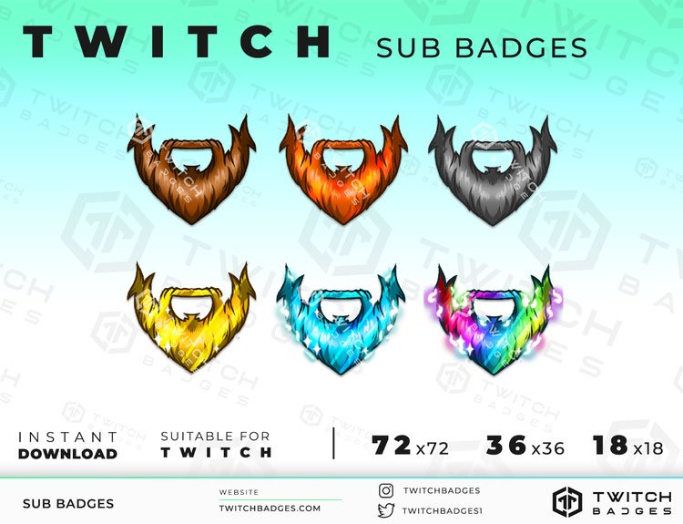 Twitch Sub Badges / Cheer Bit Badges Minecraft (Download Now) 