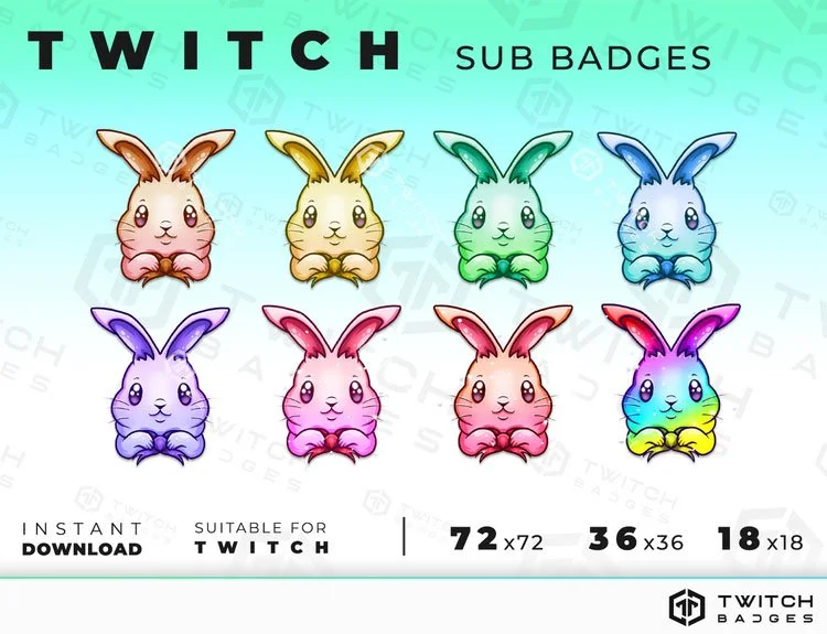 Bunny Twitch sub badges