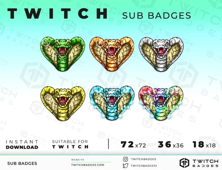 Cobra Twitch sub badges