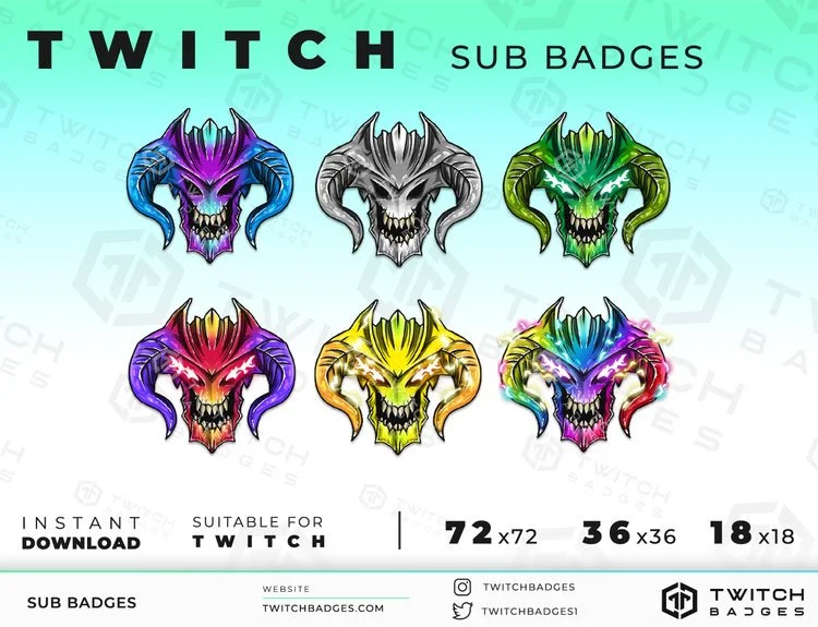 Devil dragon Twitch sub badges