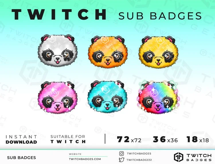 Panda Twitch sub badges