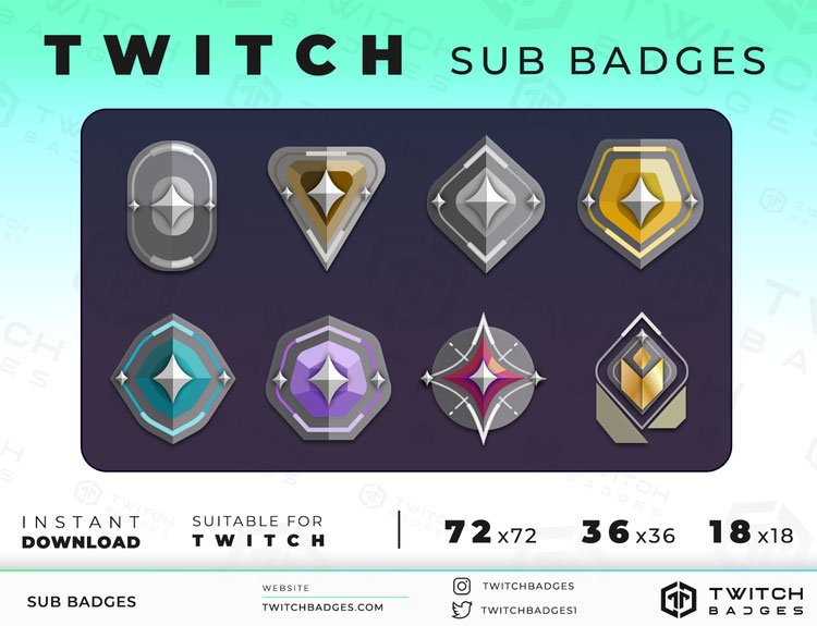 Twitch Badges for Twitch Streamers, Unique Twitch Badges, Twitch Badge