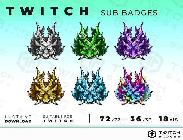 Dragons Twitch sub badges