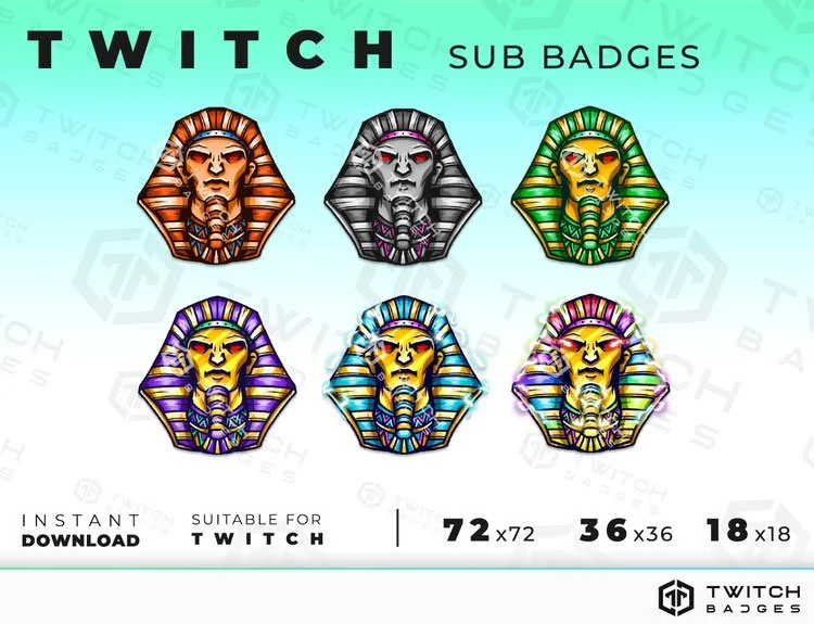Pharaoh Twitch sub badges