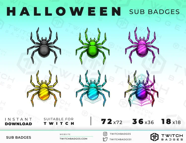 Spider Twitch sub badges