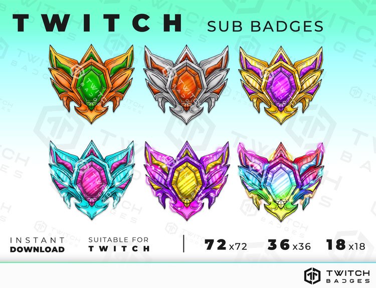 Fairy diamonds Twitch sub badges