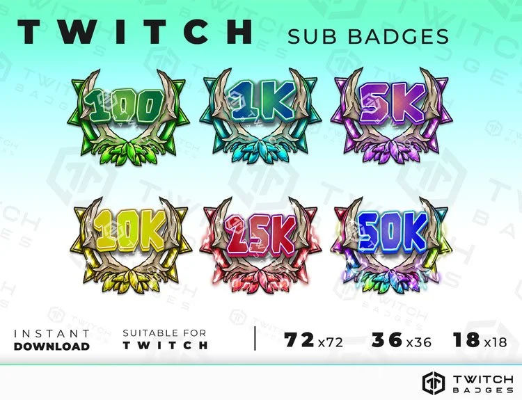 Forest fantasy ranks Twitch sub badges