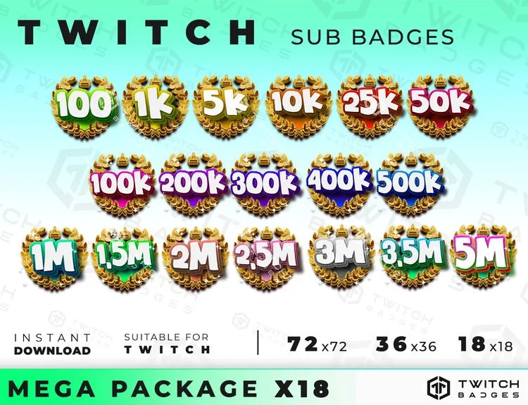 Victory Twitch Bit Badges