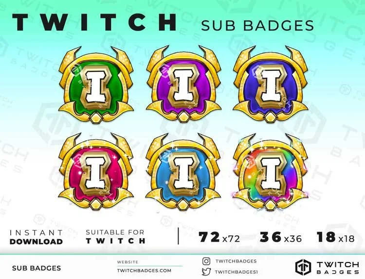 Royal Letter I Twitch Sub Badges