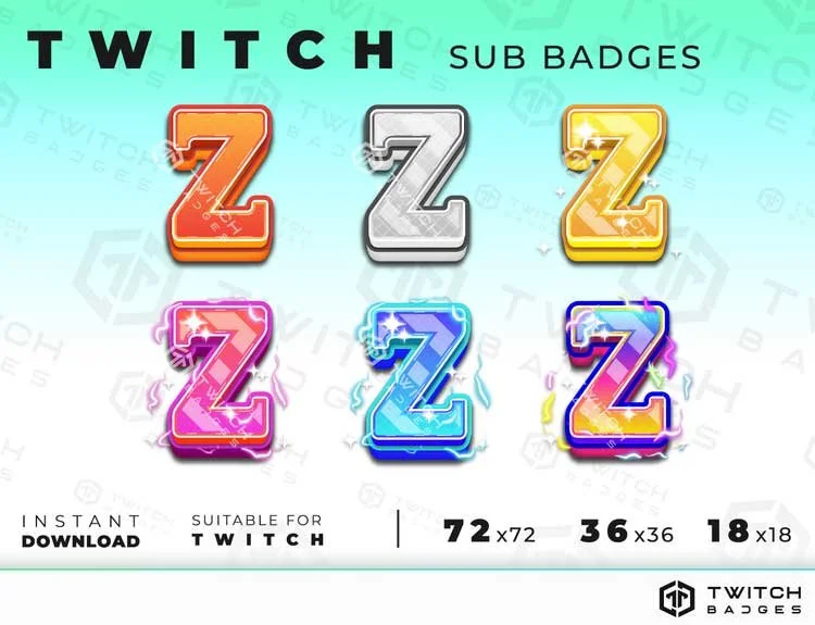 Letter Z  twitch sub badges