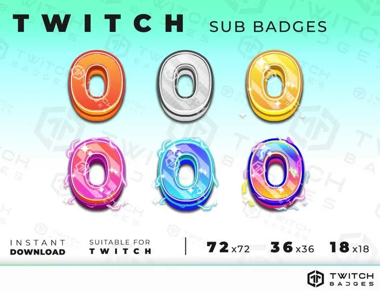 Letter O twitch sub badges