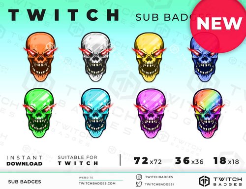 Twitch Sub Badges / Cheer Bit Badges Minecraft (Download Now) 