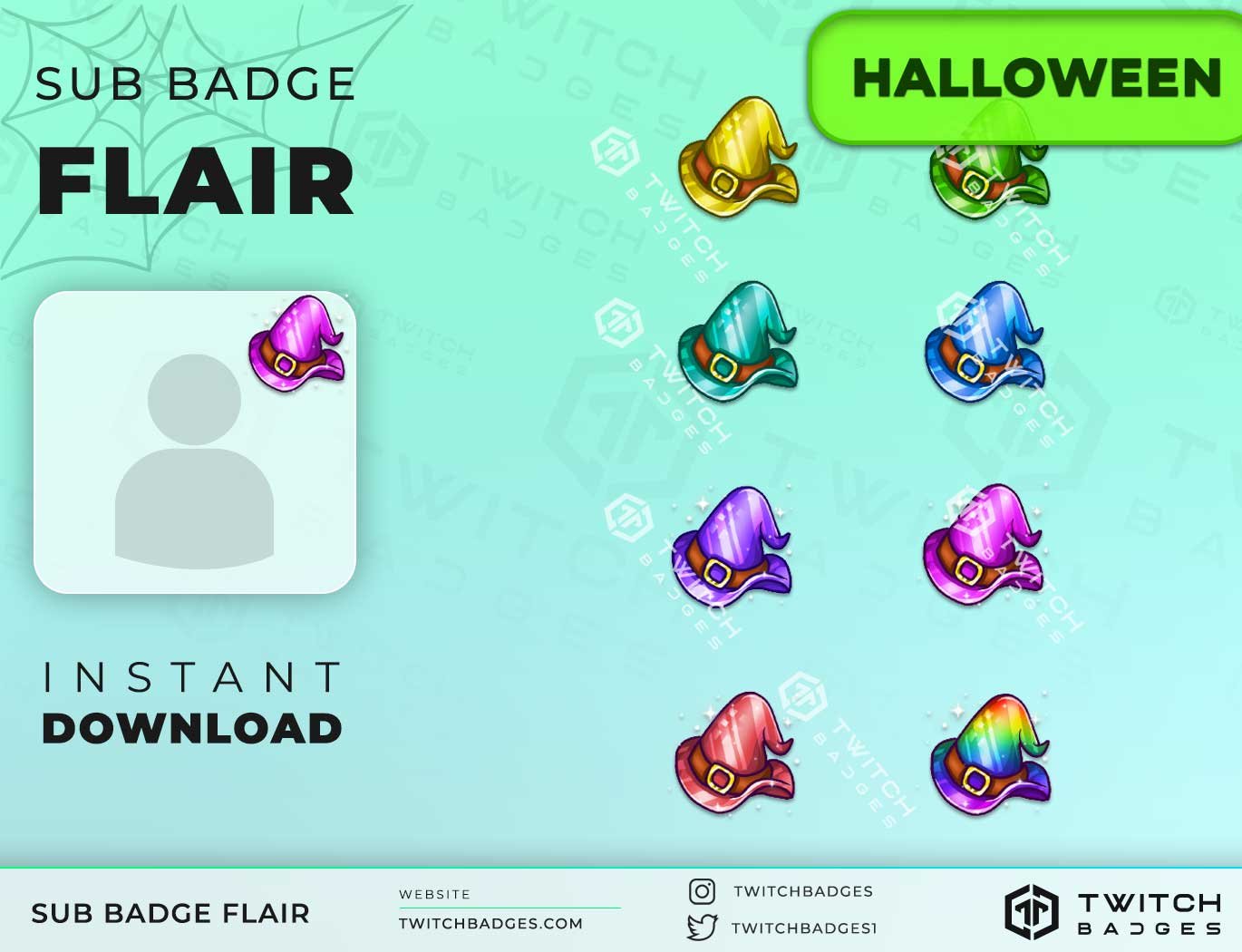 Halloween Hat Twitch flair badges