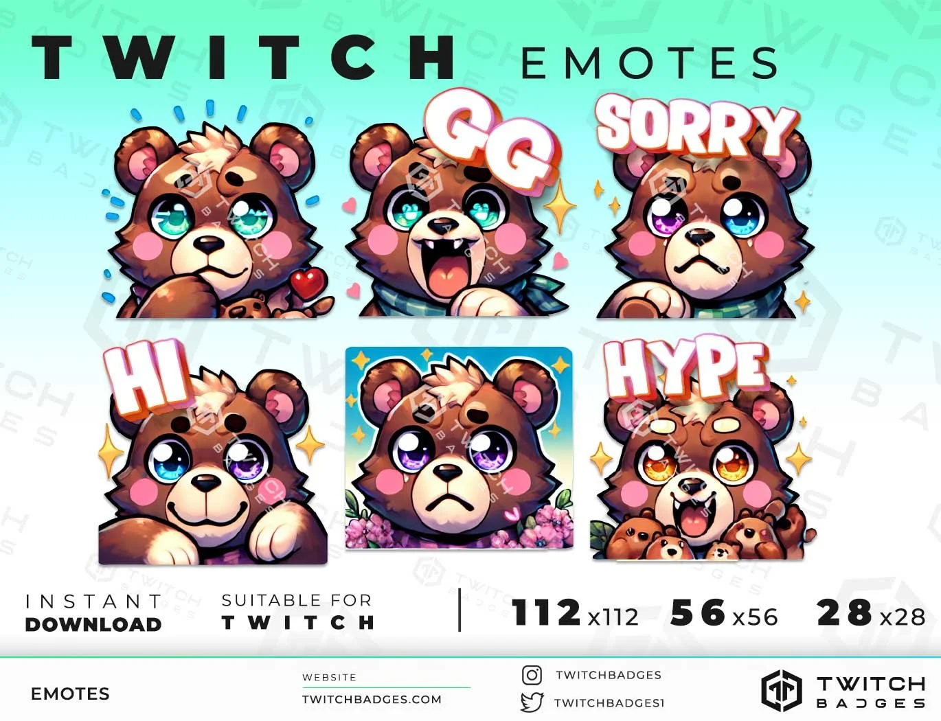 Bear Twitch Emotes