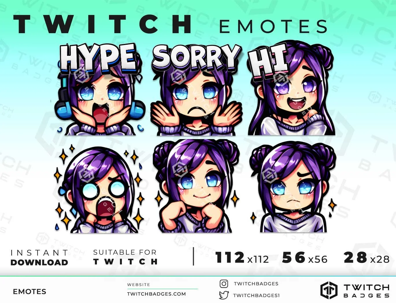 Girl_9 Twitch Emotes