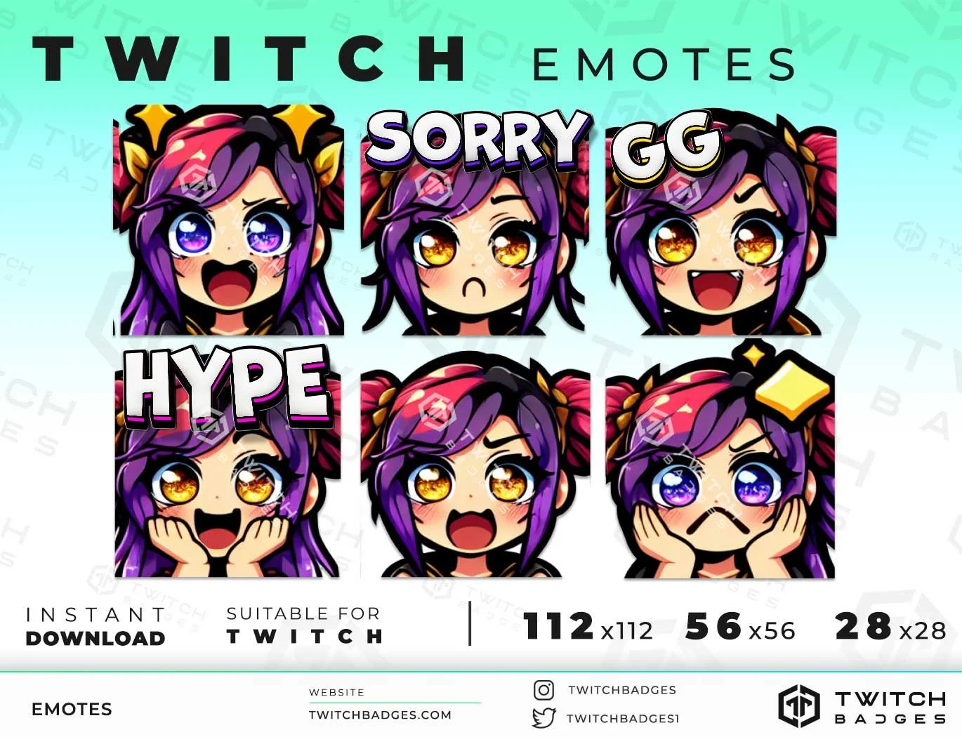 Girl_10 Twitch Emotes