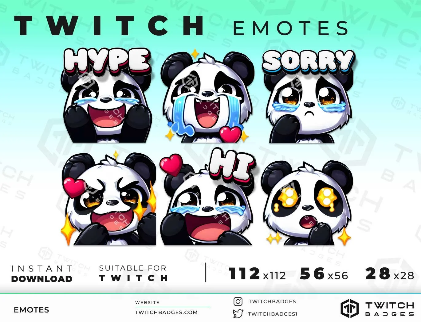 Panda_3 Twitch Emotes