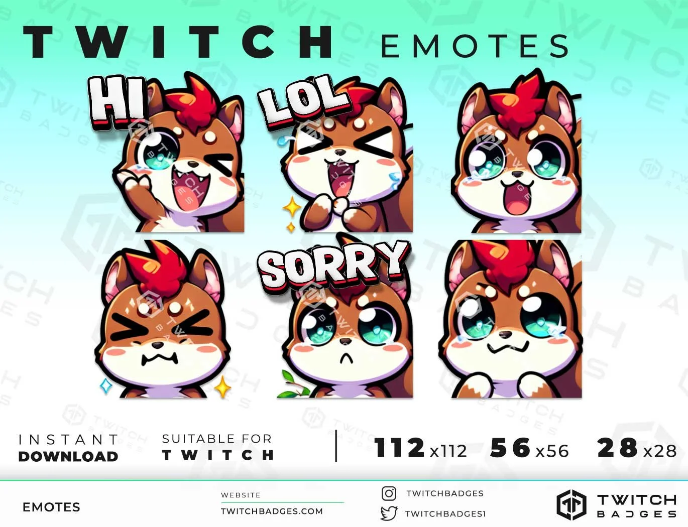 Squirell Twitch Emotes