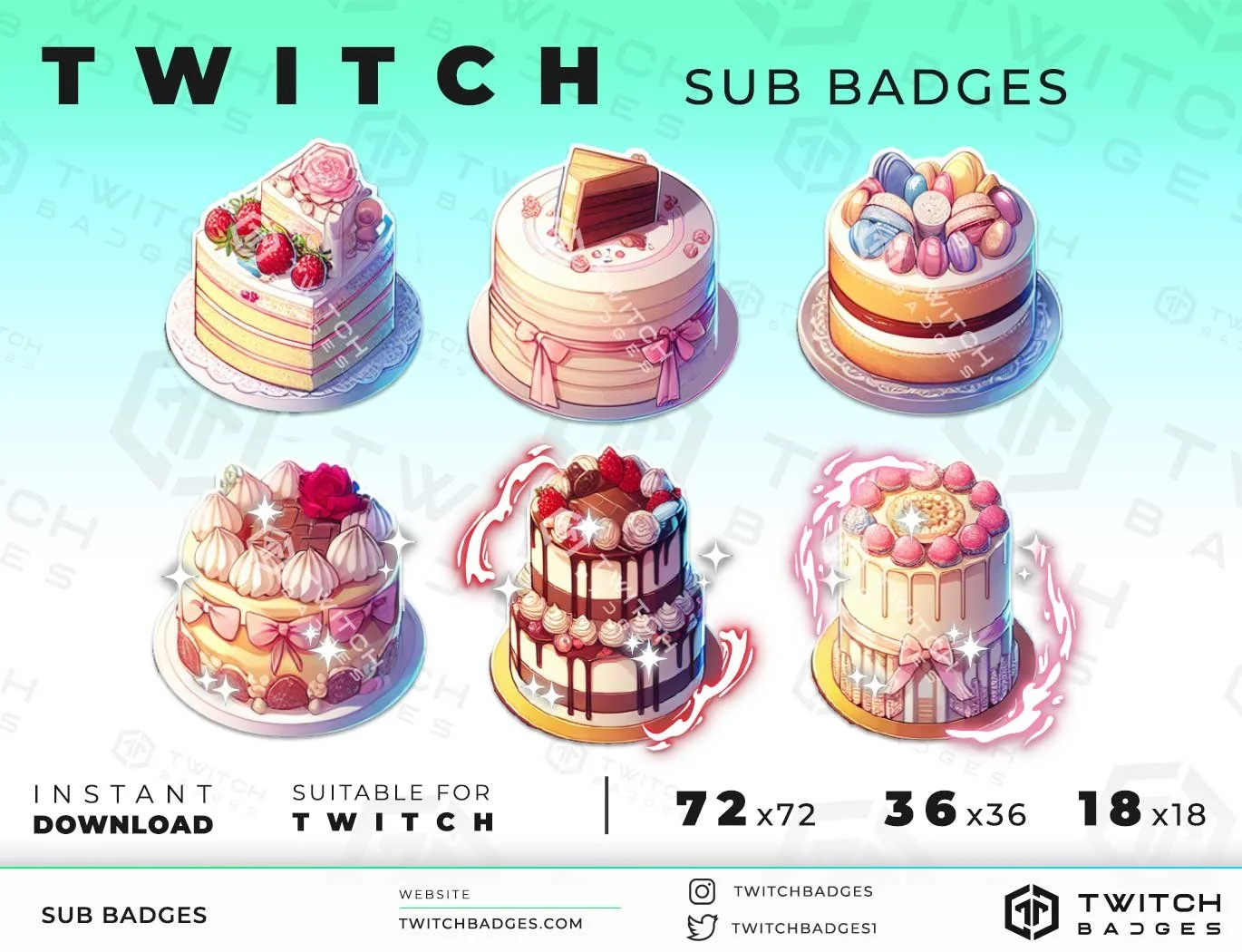 Twitch Sub Badges Cakes_2