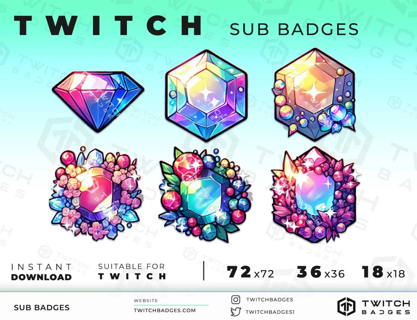 Twitch Sub Badges Crystals_2