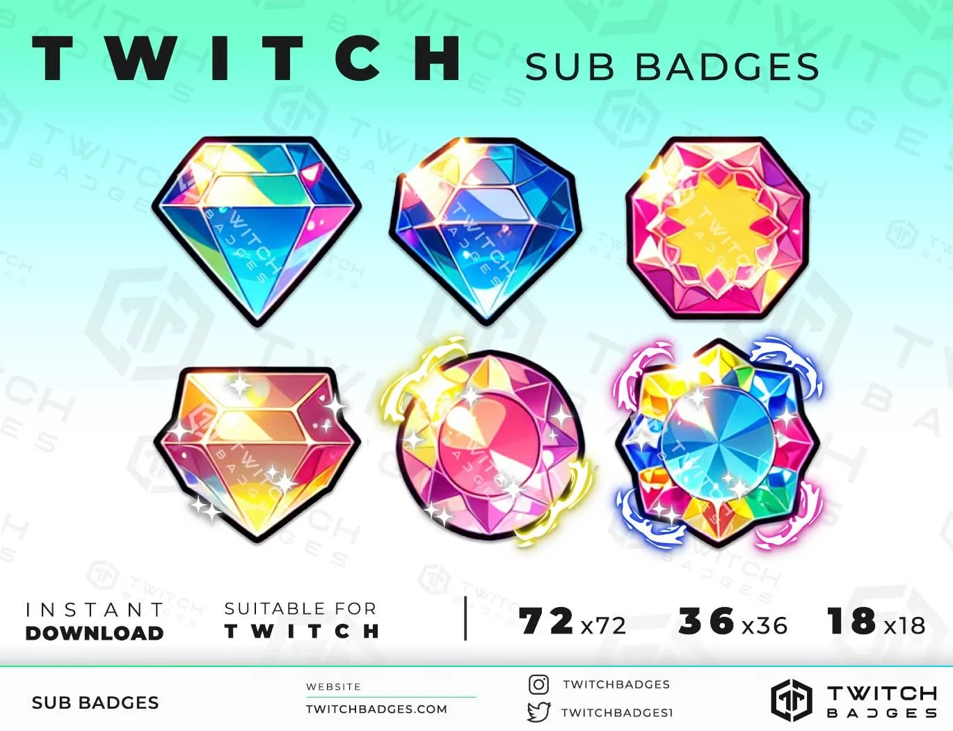 Twitch Sub Badges Crystals_3