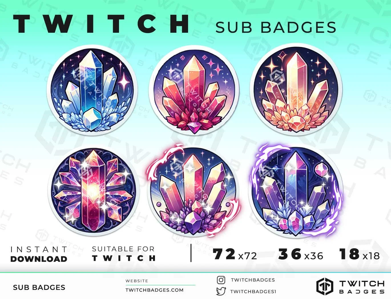 Twitch Sub Badges Crystals_8