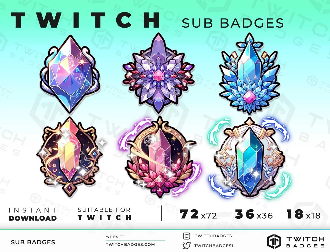 Twitch Sub Badges Crystals_9