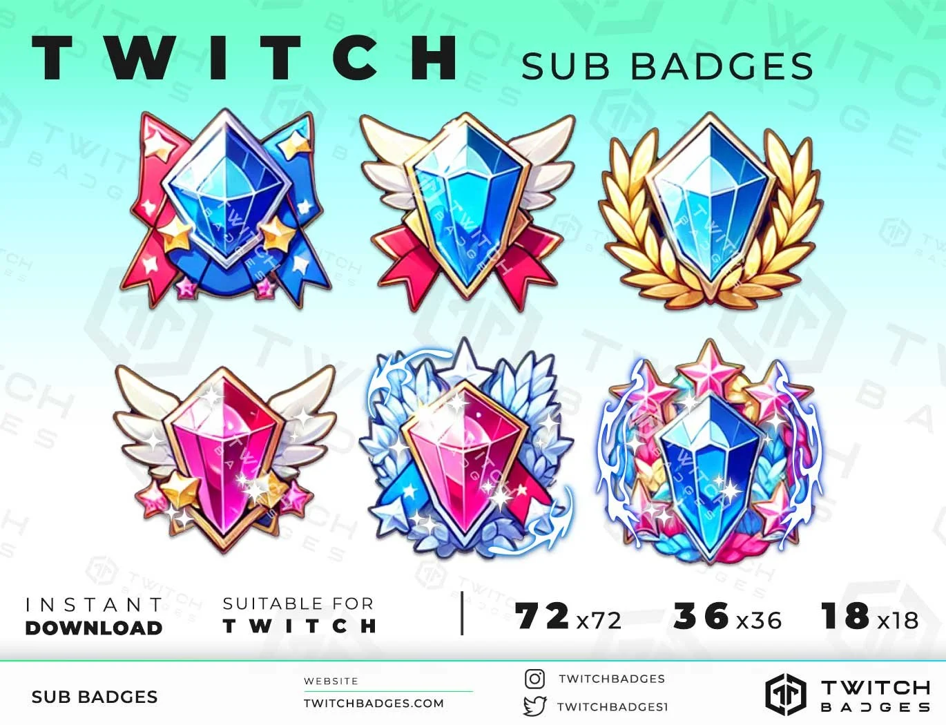 Twitch Sub Badges Crystals_10