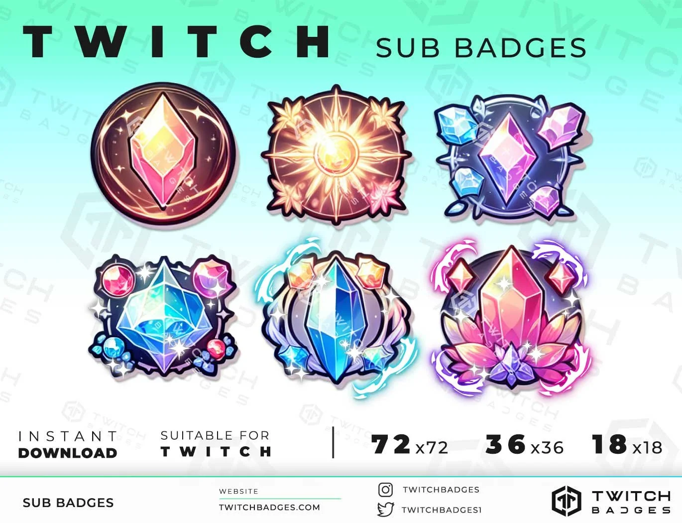 Twitch Sub Badges Crystals_13