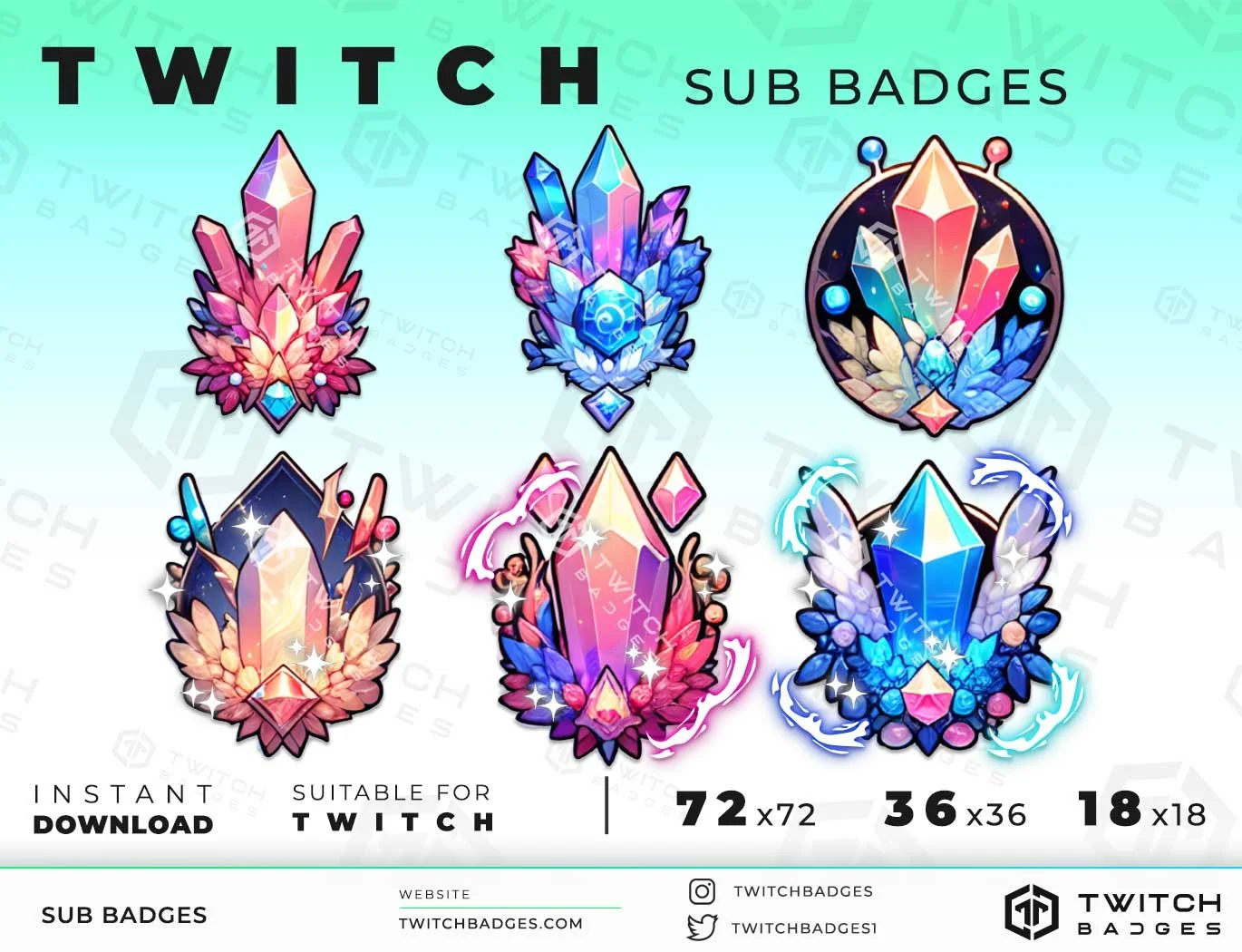Twitch Sub Badges Crystals_17