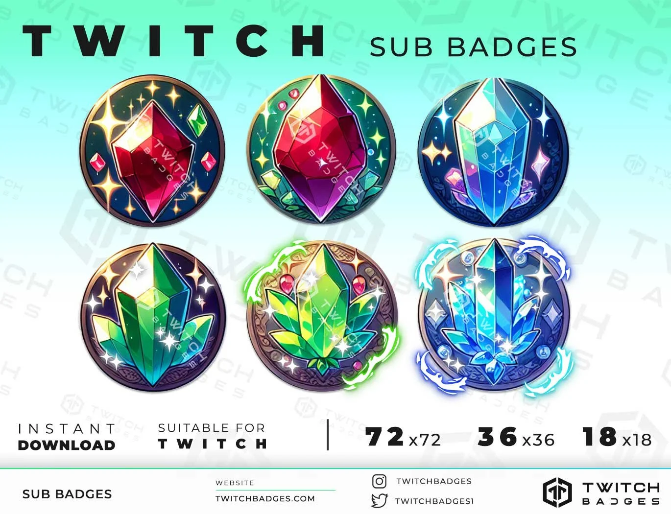 Twitch Sub Badges Crystals_19